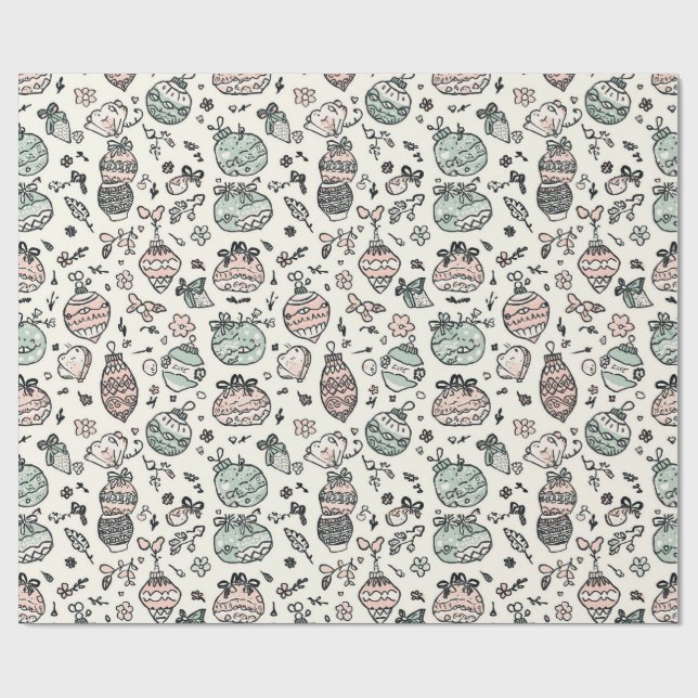 Papel De Presente Festive Christmas Holiday Gift Wrap (Aberto)