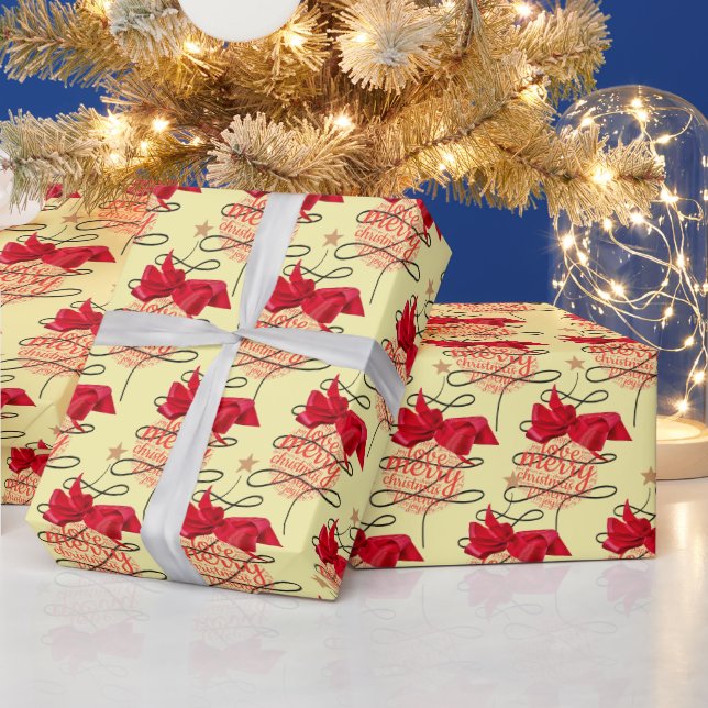 Papel De Presente Festivo Bauble no Cream Christmas (Feriados)