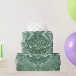 Papel De Presente Festivo Elegante Mint Green Felry Natal