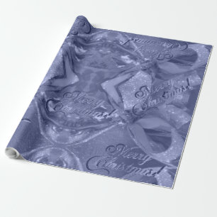 Papel De Presente Festivo Elegante rosa rosa Feliz Natal Wrappi