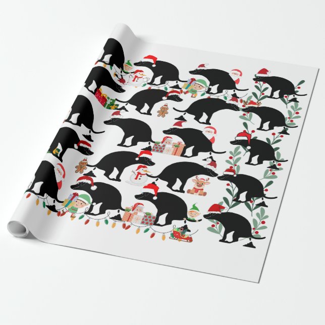 Papel De Presente Festivo Fido Fiasco Natal Pooping Dog (Desenrolado)