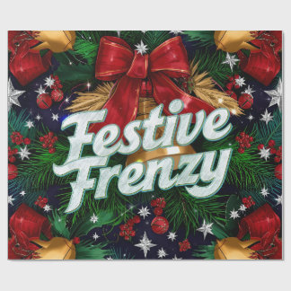 Papel De Presente Festivo Frenzy Maximalist Holiday