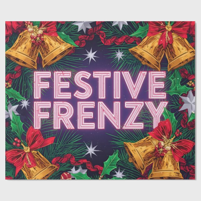 Papel De Presente Festivo Frenzy Maximalist Holiday (Aberto)