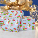 Papel De Presente Festivo Llama Christmas<br><div class="desc">Festivo Lama Celebra o Natal deste ano com este alegre, brilhante e colorido Llama festivo. Esta lindíssima lhama é um carregando de pacotes de Natal para a festa de Natal deste ano. Design perfeito para uma reunião memorável de férias/inverno. O design é completamente personalizável. Veja o papel de coordenação e...</div>
