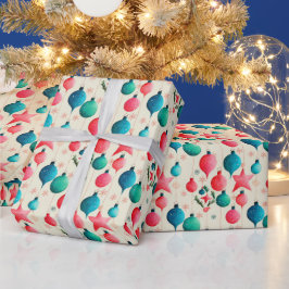 Papel De Presente Festivo retro Natal Feriado