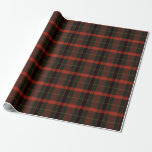 Papel De Presente Festivo Tartan Christmas<br><div class="desc">Esse padrão clássico do tartan inclui cores festivas clássicas de vermelho,  preto e verde.</div>