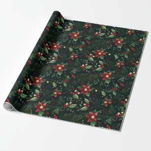 Papel De Presente FesWinter Winter Floral Gift Wrap