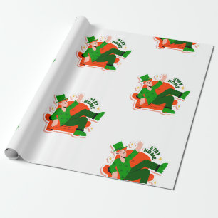 Papel De Presente ficar em casa, como o bloqueio