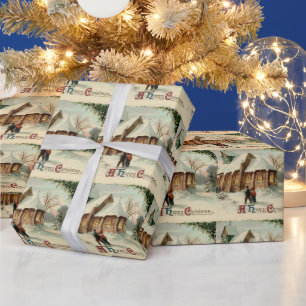 Papel De Presente Fieis da Igreja do Natal Antigo na Missa do Alvore