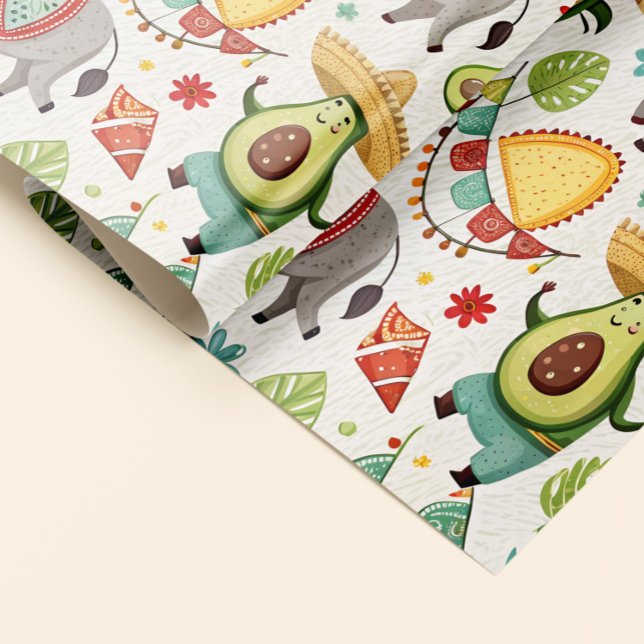 Papel De Presente Fiesta Avocado & Donkey Delight (Criador carregado)