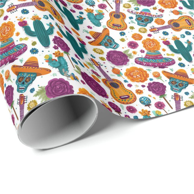 Papel De Presente Fiesta Wrap Royale (Ponta do rolo)