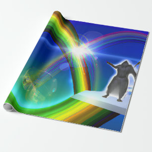 Papel De Presente Figura Misteriosa no Portal Inter-Dimensional