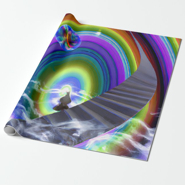 Papel De Presente Figura Misteriosa no Stargate Inter-Dimensional (Desenrolado)