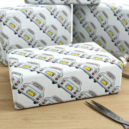 Papel De Presente Figuras Pale Aqua Blue Figaro Wraping Paper