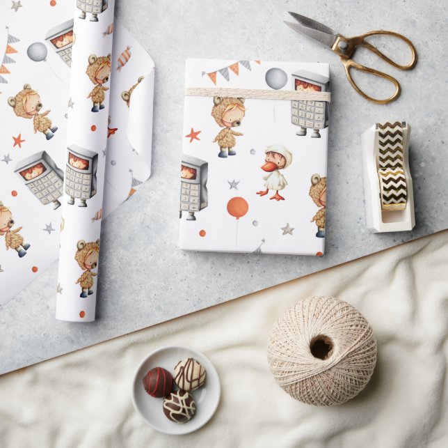 Papel De Presente Figurino de Porco do Urso de Brincadeiras (Artesanato)