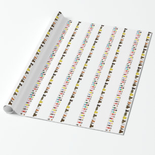 Papel De Presente Fila Infantil