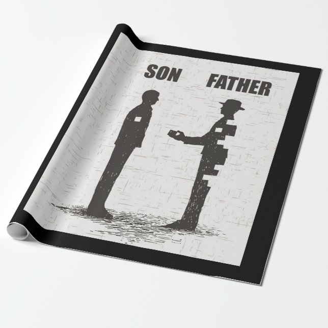 Papel De Presente Filho E Pai (Desenrolado)