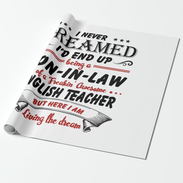 Papel De Presente Filho Em Lei De Um Fantástico Professor De Inglês (Desenrolado)
