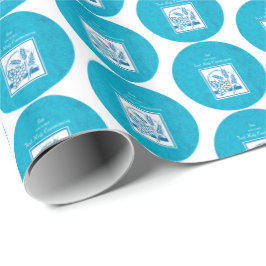 Papel De Presente Filho, Primeira Comunhão, Trigo, Uva Azul