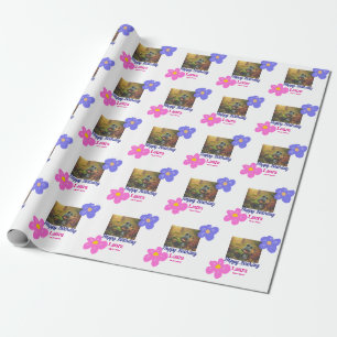 Papel De Presente Filhos bebês primeiro aniversario adicionar nome d