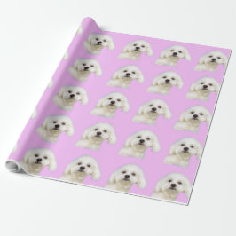 Papel De Presente Filhote de cachorro branco #Maltese