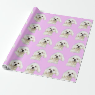 Papel De Presente Filhote de cachorro branco #Maltese