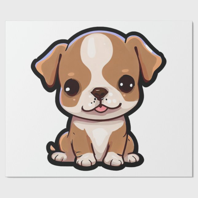 Papel De Presente Filhote de Pit Bull #6 (Aberto)
