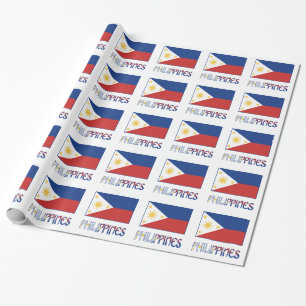 Papel De Presente Filipinas e Filipino Flag Gift