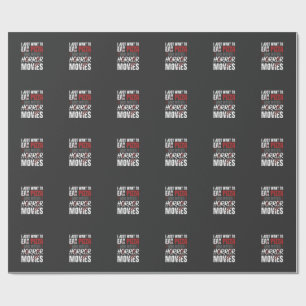 Papel De Presente Filmes de Terror de Pizza Design de Halloween_1