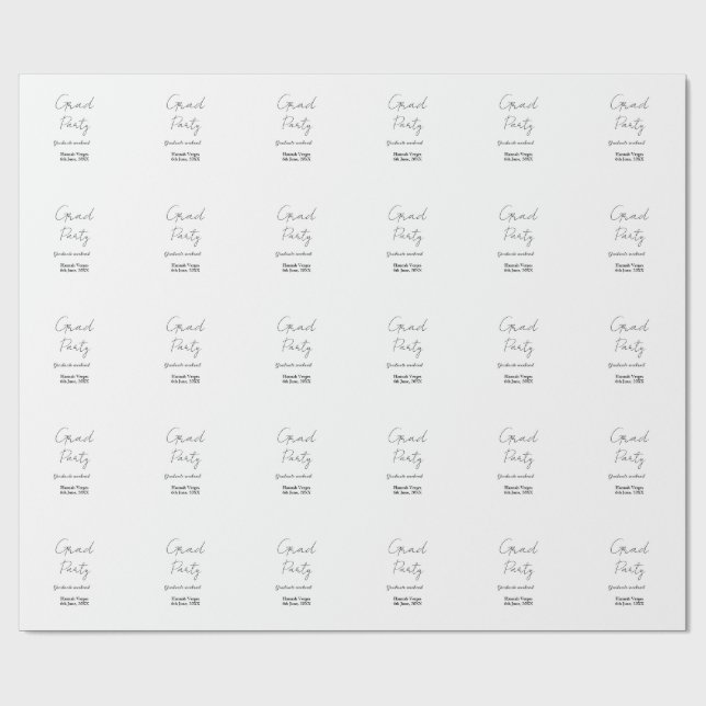 PAPEL DE PRESENTE FIM DE CURSO FIM DE SEMANA NOME DATA SIMPLES ELEGA (Aberto)