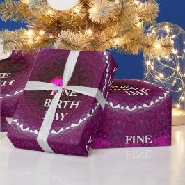 Papel De Presente FINA NASCIMENTO DIA_Kaleidoscop_Gift_ROYALPURPLE_B