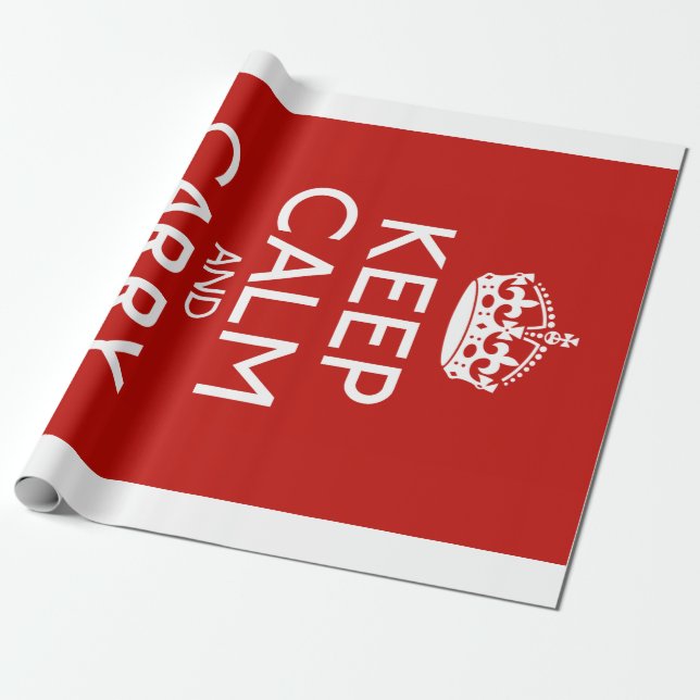 Papel De Presente Fique Calmo E Continue. (Desenrolado)