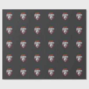 Papel De Presente Fique Dourado Retriever Dourado Retrô Cachorro