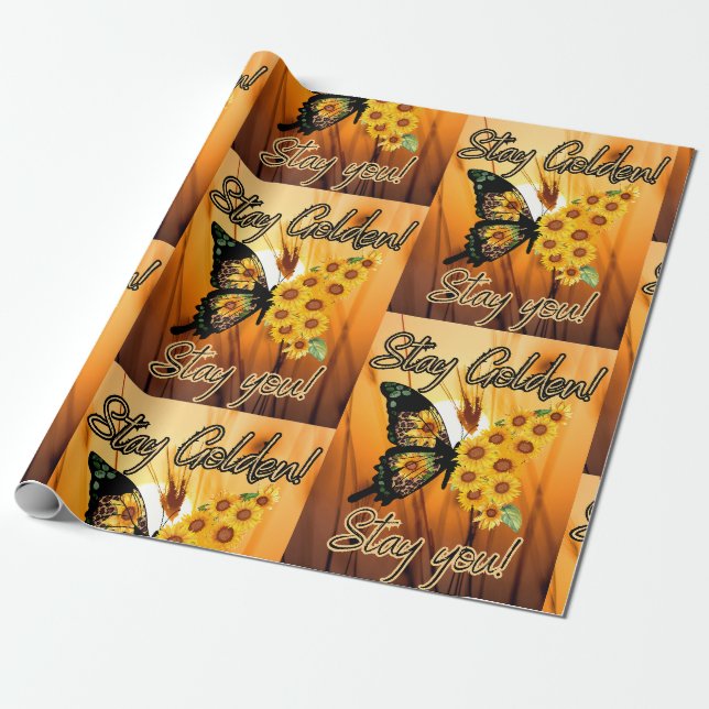 Papel De Presente Fique Ouro, Fique (Desenrolado)