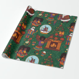 Papel De Presente Fire Place