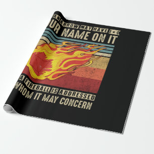Papel De Presente Fireball Uma Seta Pode Ter Seu Nome Nela