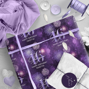 Papel De Presente Fireworks Sweet 16 Purple ID984