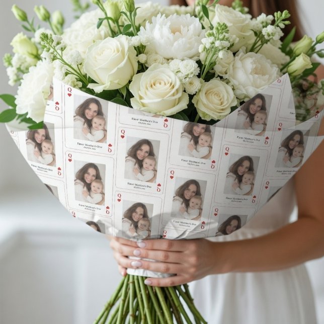 Papel De Presente First Mother’s Day Personalized Photo  (Criador carregado)