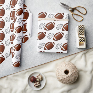 Papel De Presente First Year Down Football Birthday 