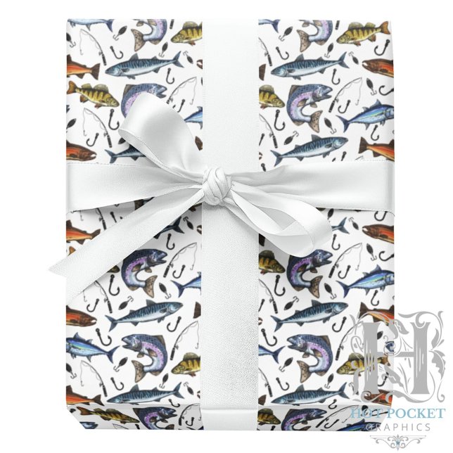 Papel De Presente Fishing Wrapping Paper (Criador carregado)
