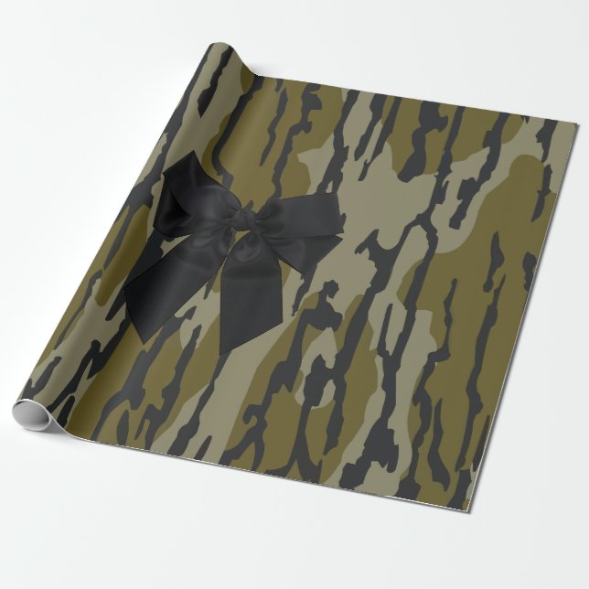 Papel De Presente Fita de Arco em Camo Bottomland para Mulheres e Ra (Desenrolado)