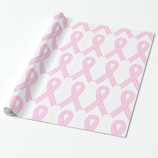 Papel De Presente Fita rosa de sensibilização do Cancer da mama