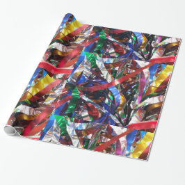 Papel De Presente Fitas Coloridas