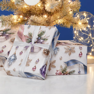 Papel De Presente Fitas de Presente de Natal de Cristal Safira