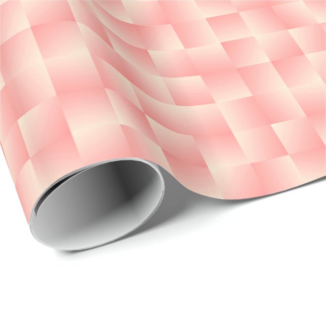 Papel De Presente Fitas do cetim - rosa do pêssego (Ponta do rolo)