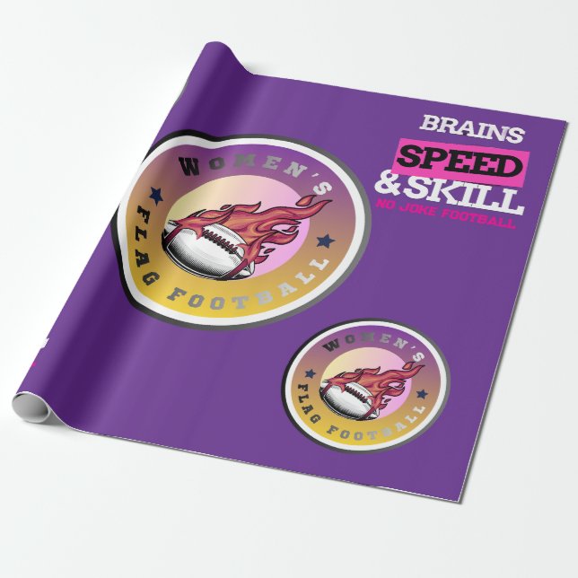 Papel De Presente Flag Football Hype (Desenrolado)