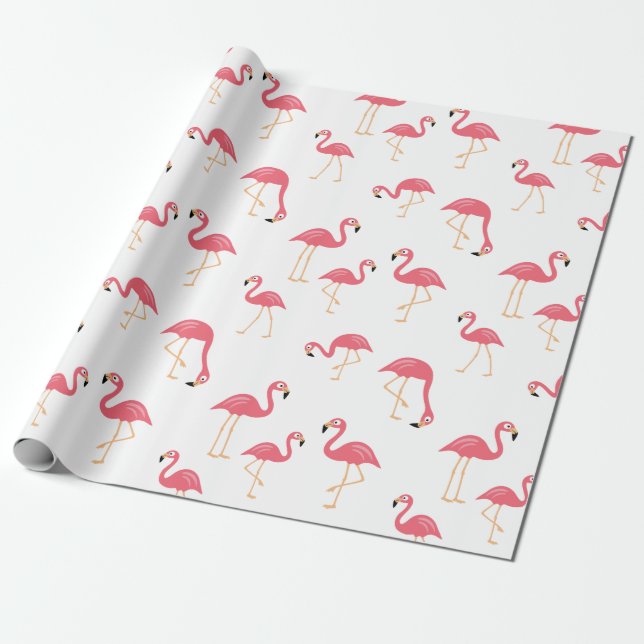 Papel De Presente Flamingo (Desenrolado)