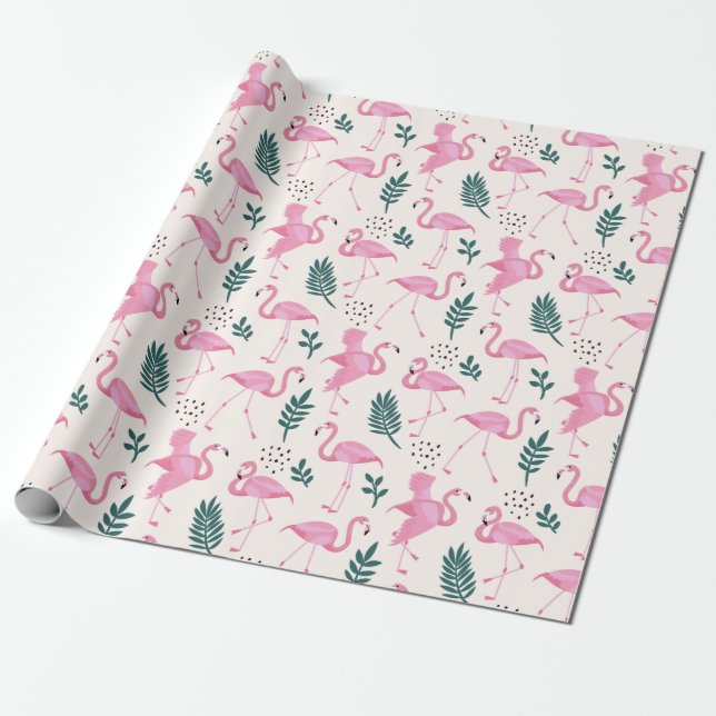 Papel De Presente Flamingo (Desenrolado)