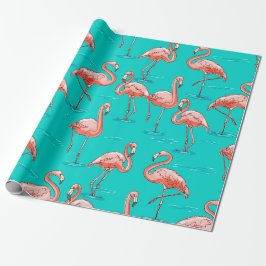Papel De Presente Flamingo