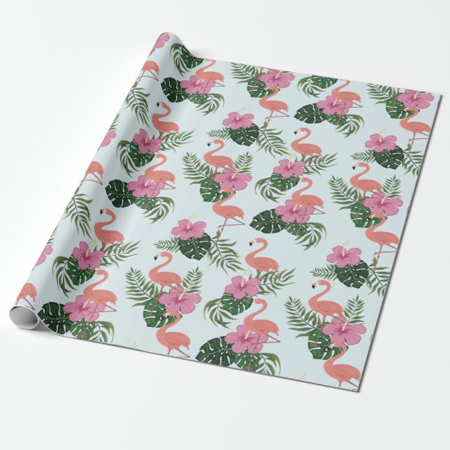 Papel De Presente Flamingo (Desenrolado)